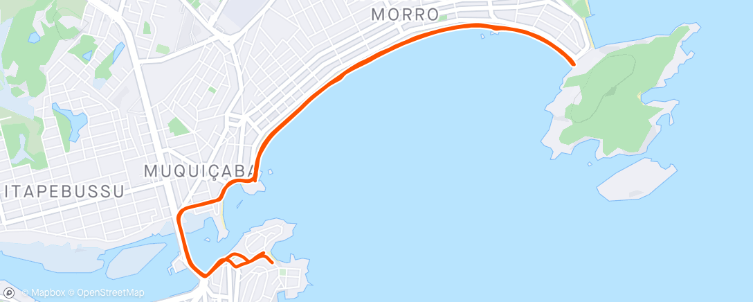 Map of the activity, Corrida leve.