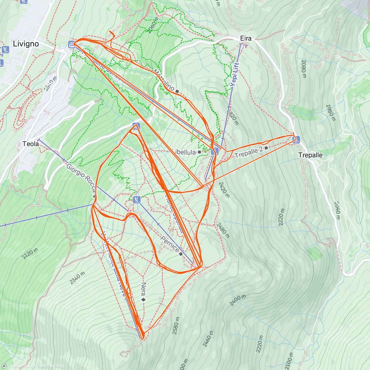 「Livigno」活動的地圖