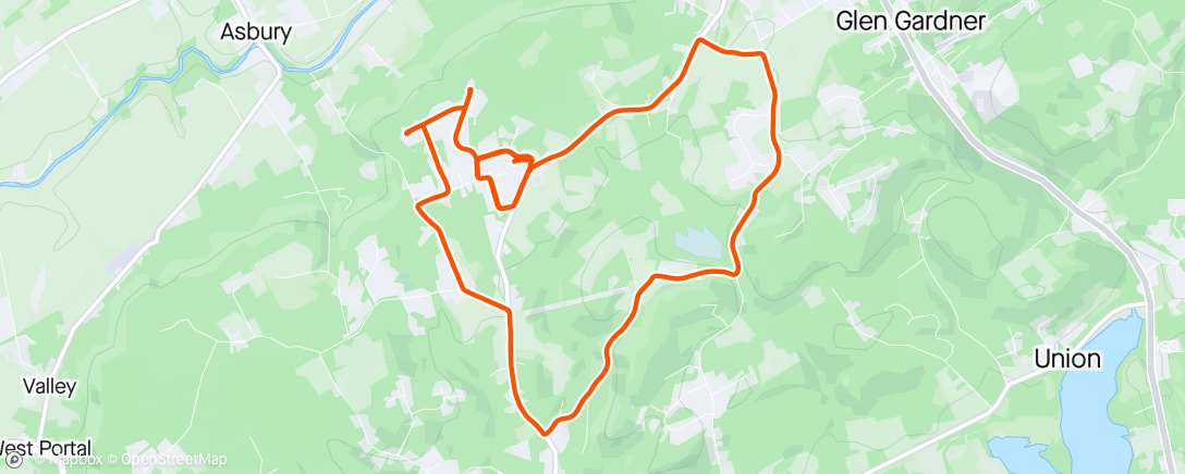 Map of the activity, Quick hill work before the rain