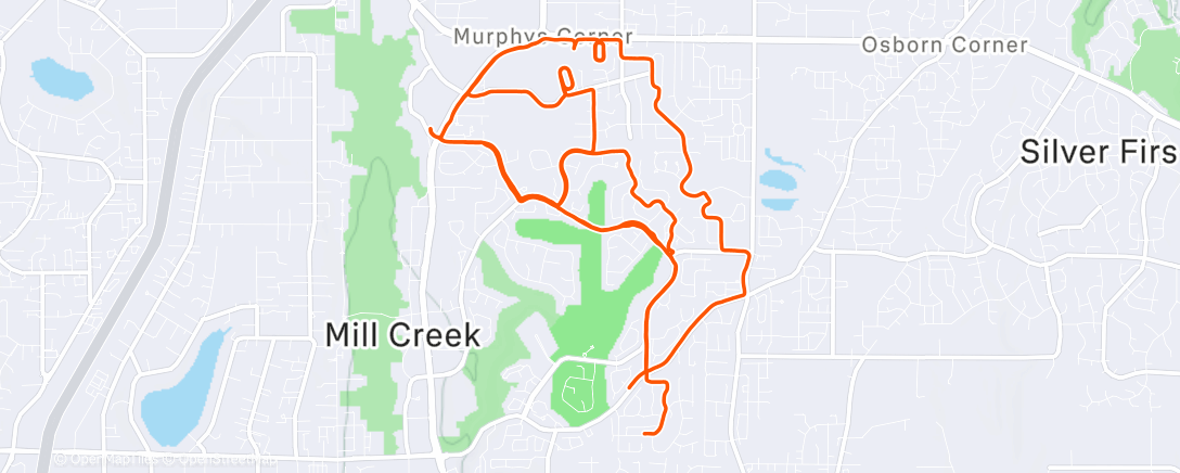 Map of the activity, MCRC - Snow Day Run