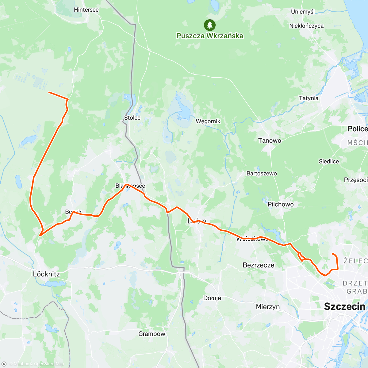 Map of the activity, Дневной велозаезд