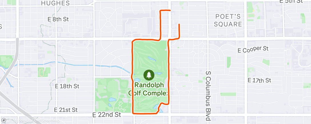 Map of the activity, Morning Run