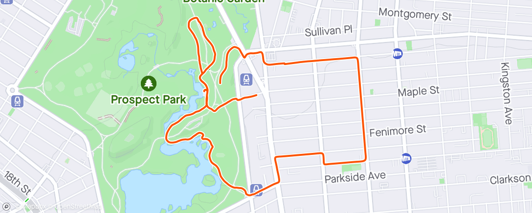 Map of the activity, Afternoon Walk