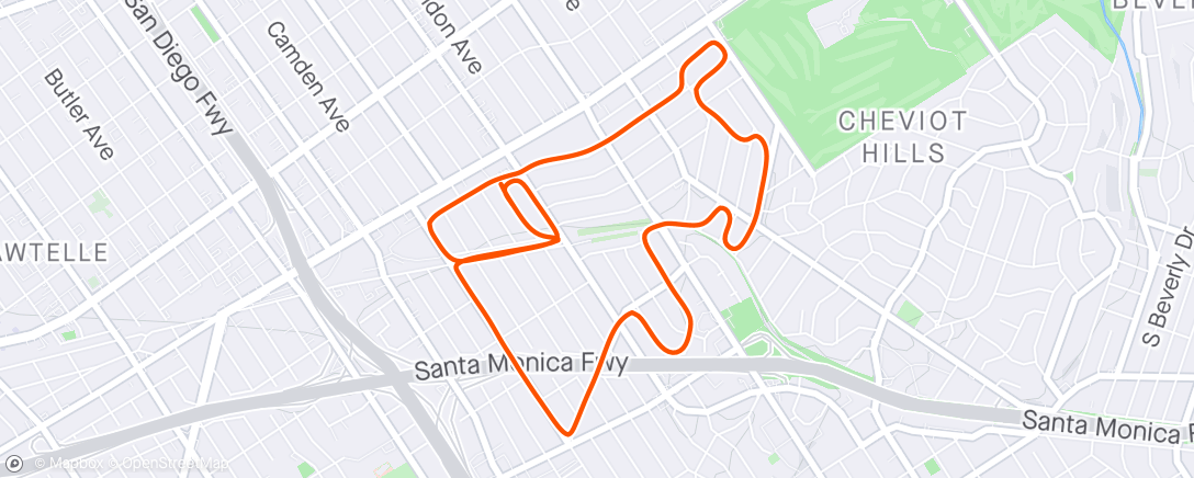 Map of the activity, morning miles w/ axl