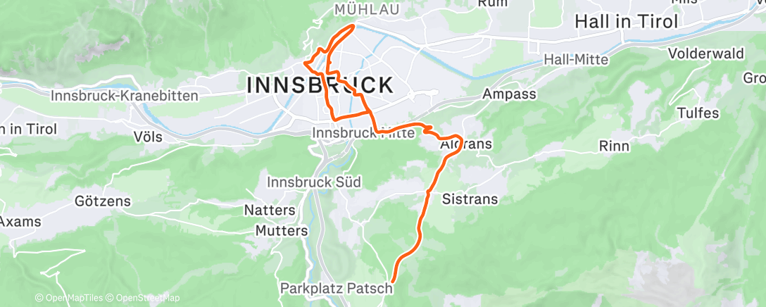 Map of the activity, Zwift - Group Ride: Long - Stage 3 - Tour de Zwift on Innsbruck KOM After Party in Innsbruck