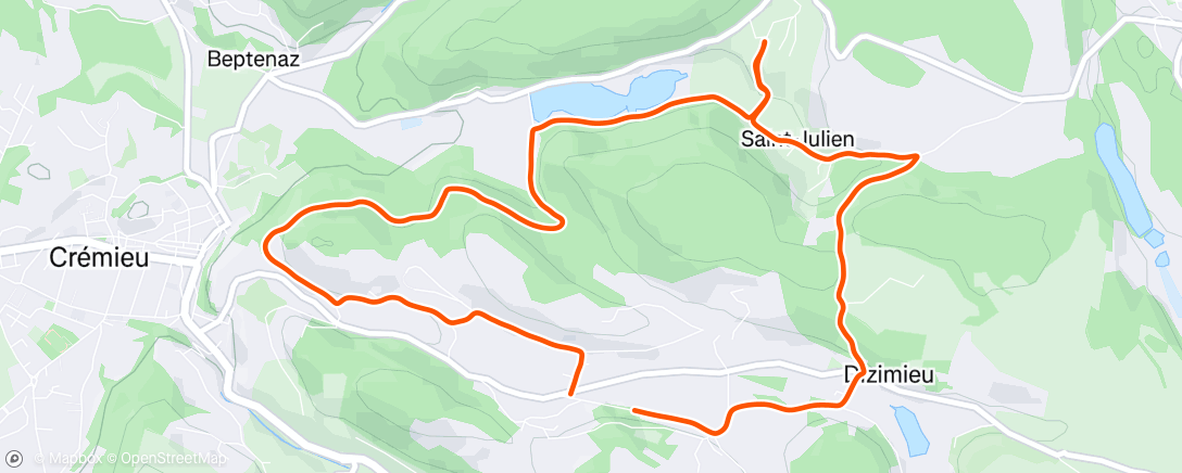 Map of the activity, Trail le matin