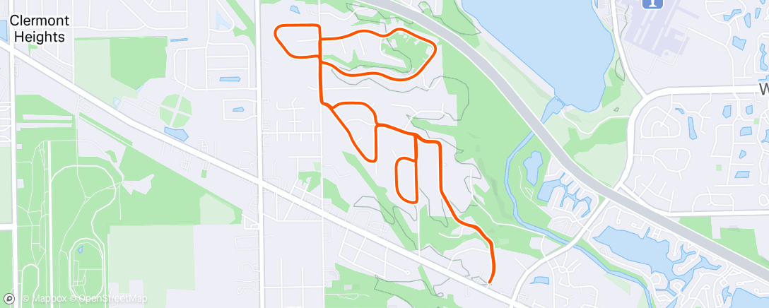 Map of the activity, Cycling