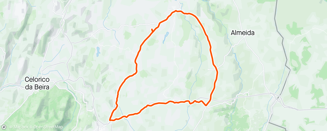 Map of the activity, Volta de bicicleta vespertina