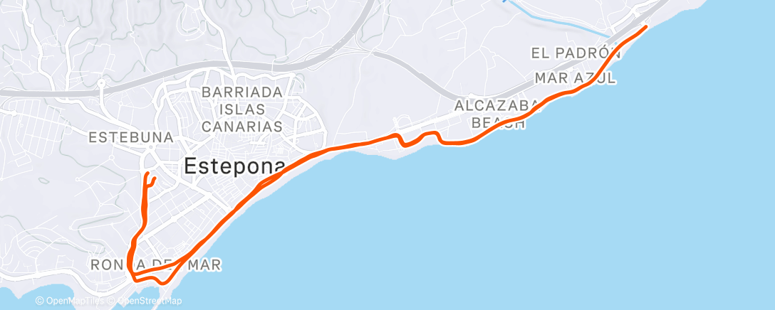 Map of the activity, Carrera de mañana