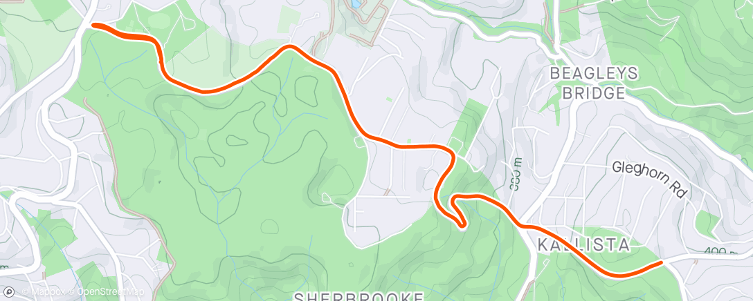 Map of the activity, FulGaz - Sherbrooke Falls