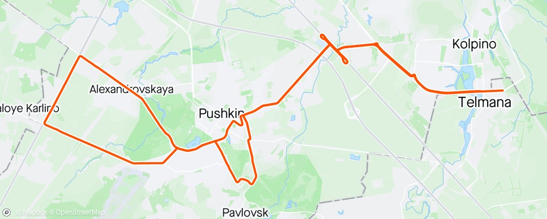 Map of the activity, Дневной велозаезд (Александровка)