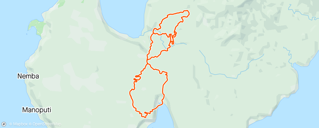 Map of the activity, Zwift - Race:  Team DRAFT Tuesday Race (B) on Three Village Loop in Makuri Islands