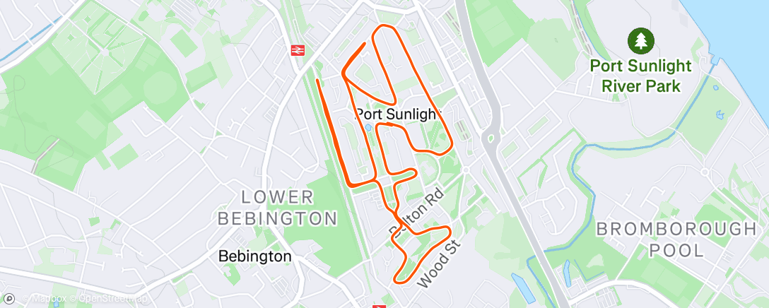 Map of the activity, Port Sunlight 5k