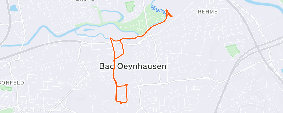 Map of the activity, Fahrt am Nachmittag