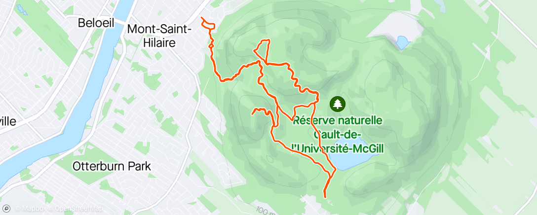 Map of the activity, Trail St-Hilaire avec Yanick 🤘