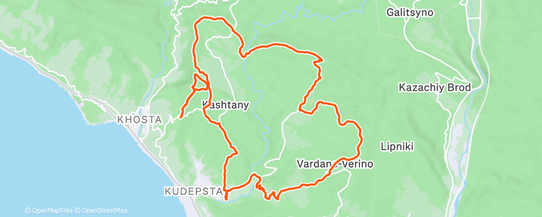 Map of the activity, Трейлраннинг (утро)