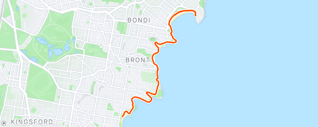 Map of the activity, Coogee 2 Bondi