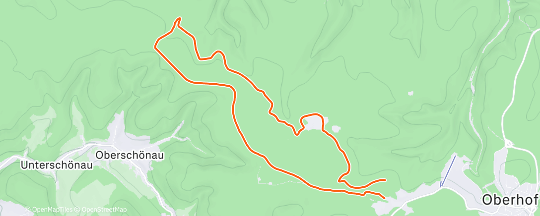Map of the activity, Afternoon Nordic Ski