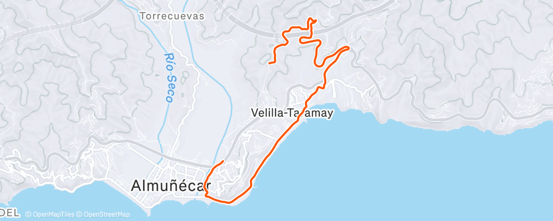 Map of the activity, Lunch Run