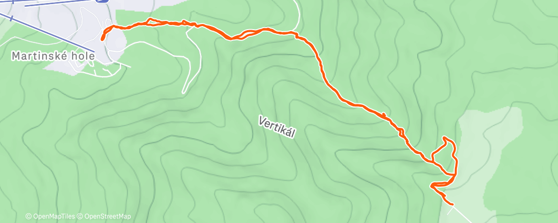 Map of the activity, Kinder Hole Hike