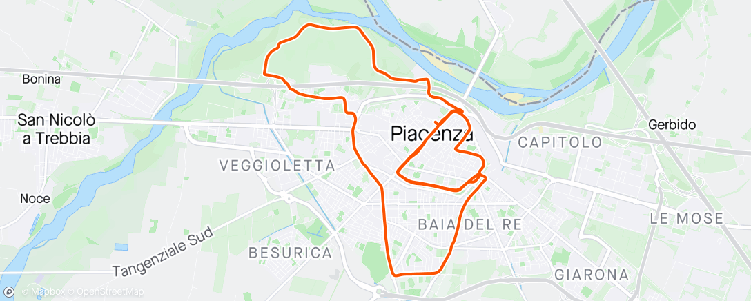 Map of the activity, XXVII Placentia Half Marathon