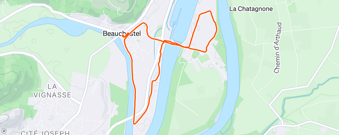 Map of the activity, Jogg' 🤕🌞