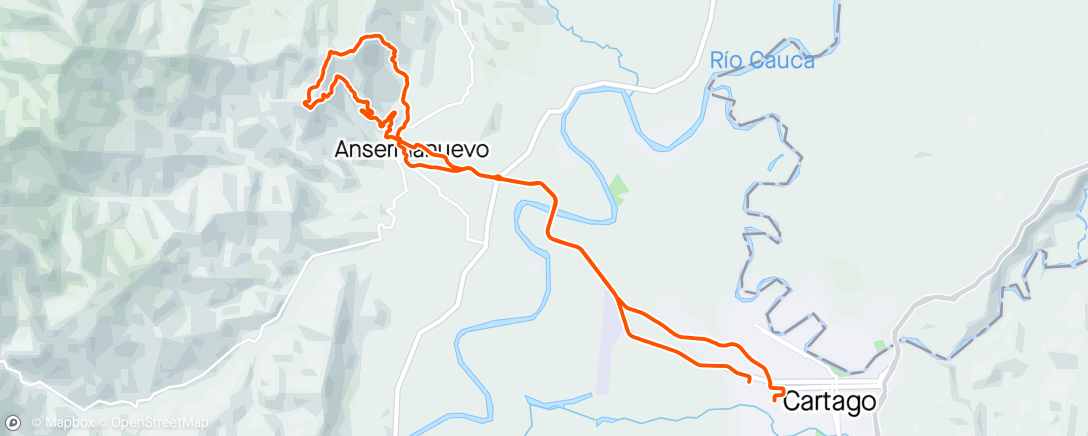 Map of the activity, Cartago - Puertazo - Cartago en la E-Bike