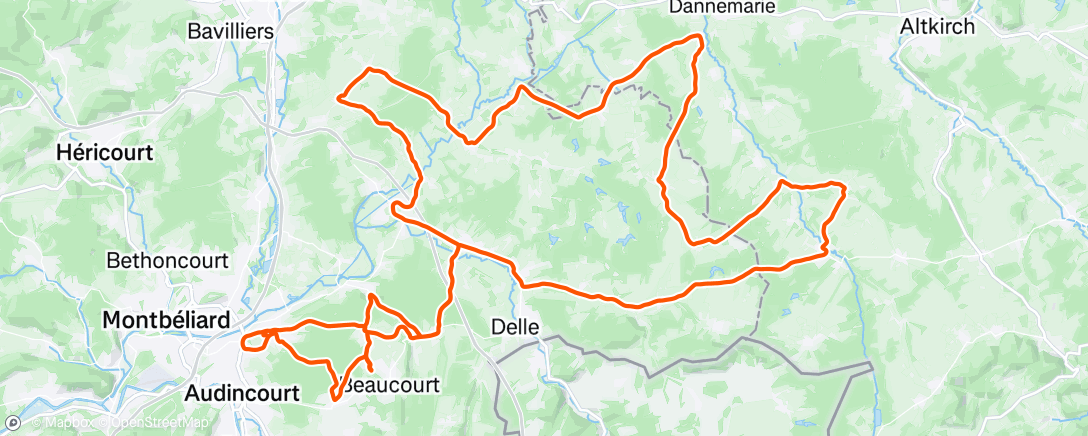 Map of the activity, Morning Ride