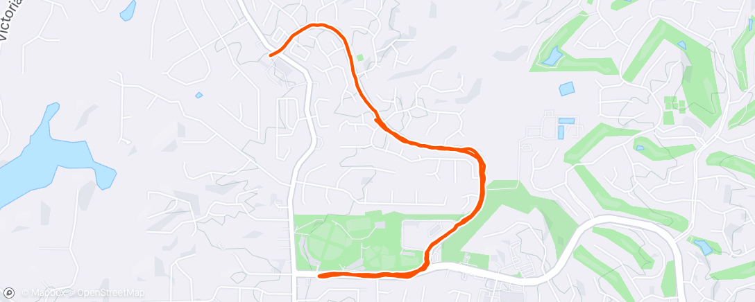 Map of the activity, Evening Run