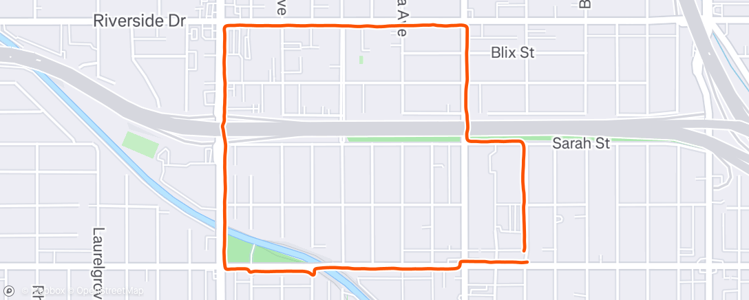 Map of the activity, Morning Run