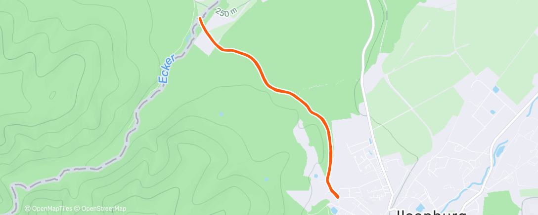 Map of the activity, Mittagslauf