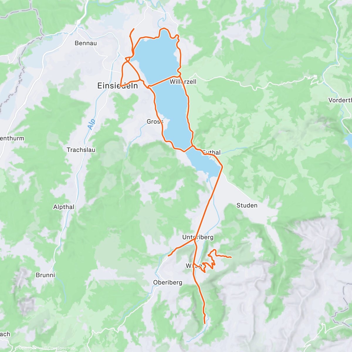 Map of the activity, Mittagsradfahrt