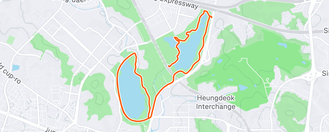 Map of the activity, Morning Run