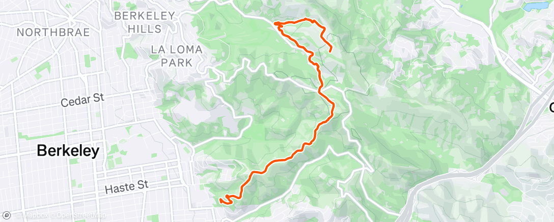 Map of the activity, Evening Hike
