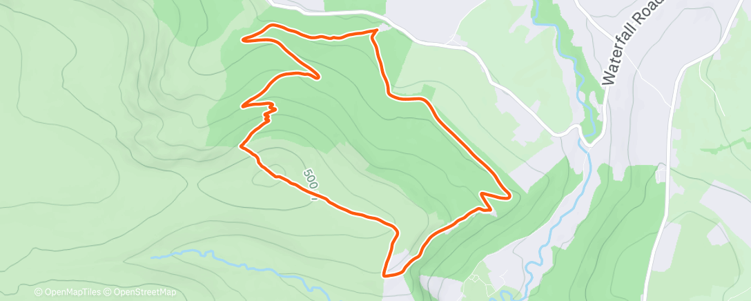 Map of the activity, Lunch Hike