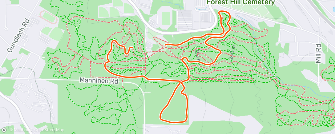 Map of the activity, Afternoon Nordic Ski