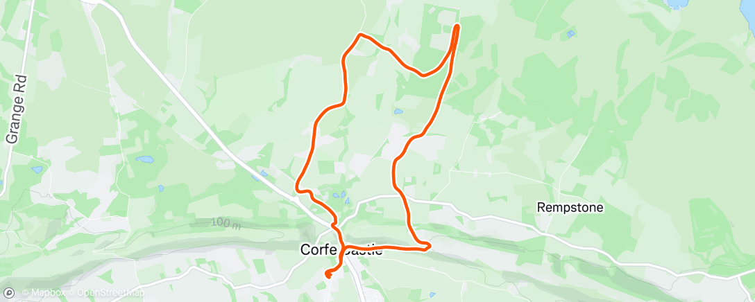 Map of the activity, Oil Road Run