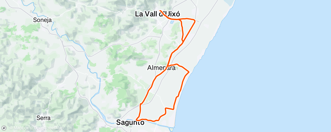 Map of the activity, Bicicleta eléctrica matutina