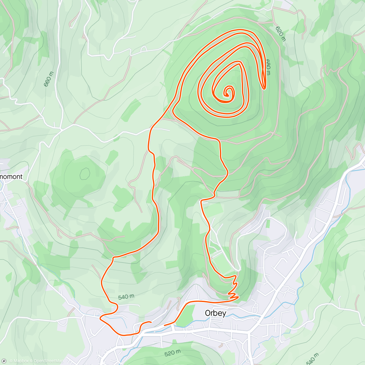 Mapa da atividade, Faudé neigeux