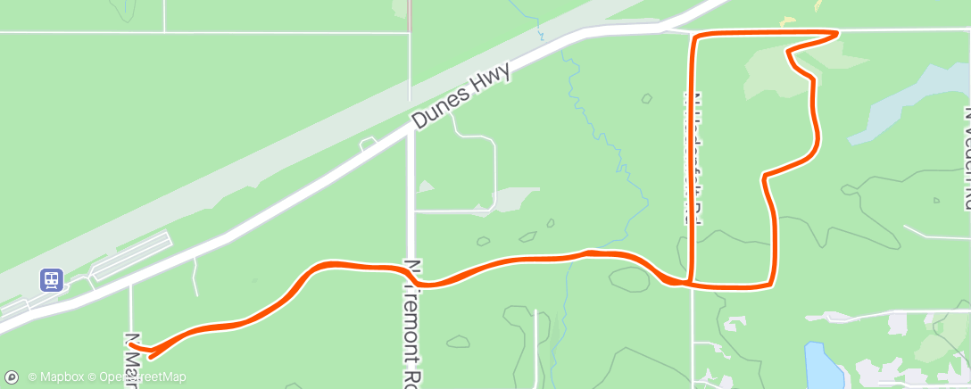 Map of the activity, Dunewood Trails