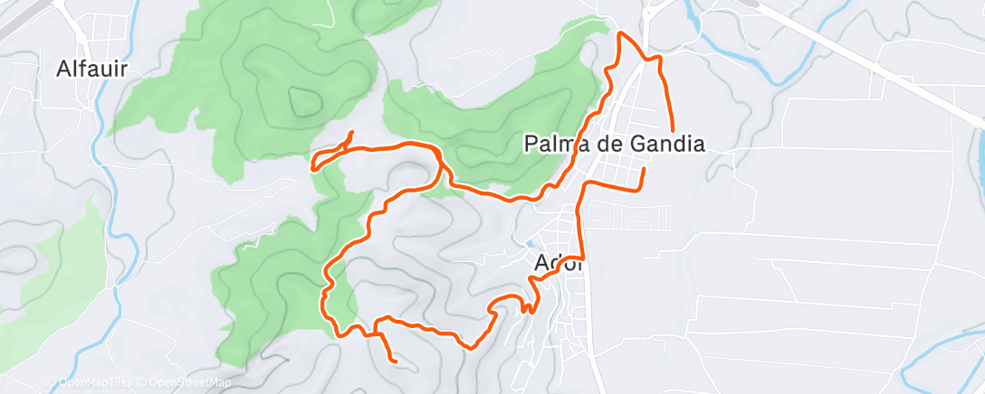 Map of the activity, Lunch Run