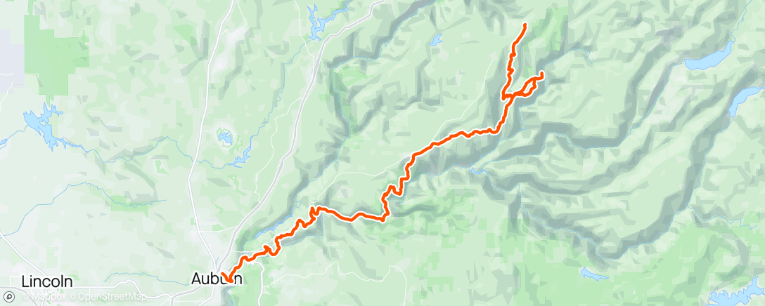Mapa da atividade, Canyons 100k