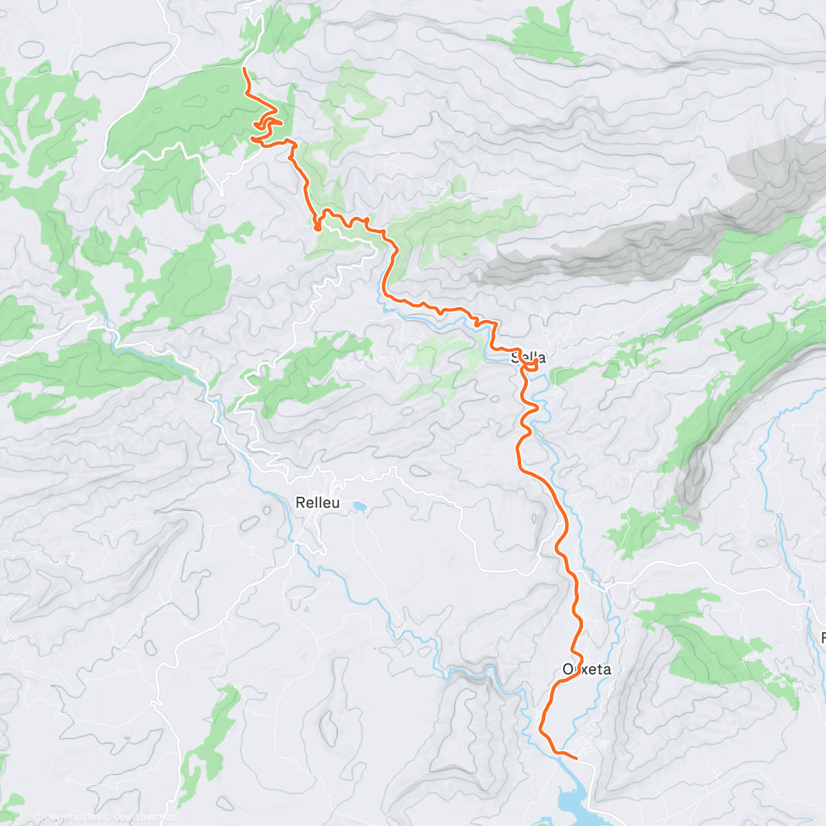 Map of the activity, Lunch Ride
