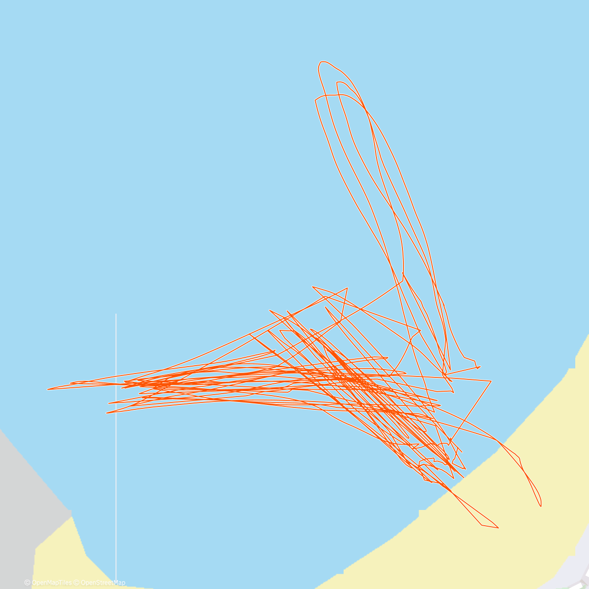 Map of the activity, Natação Peixinho: Tiros + Core + Pernas