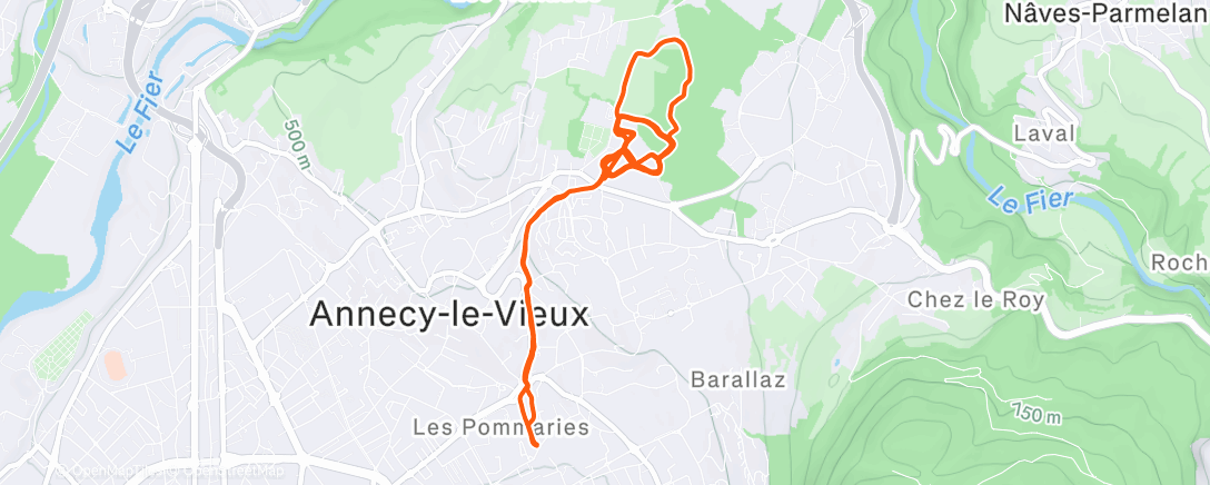Mapa de la actividad (Séance spé cross du club d'Annecy 🔥)