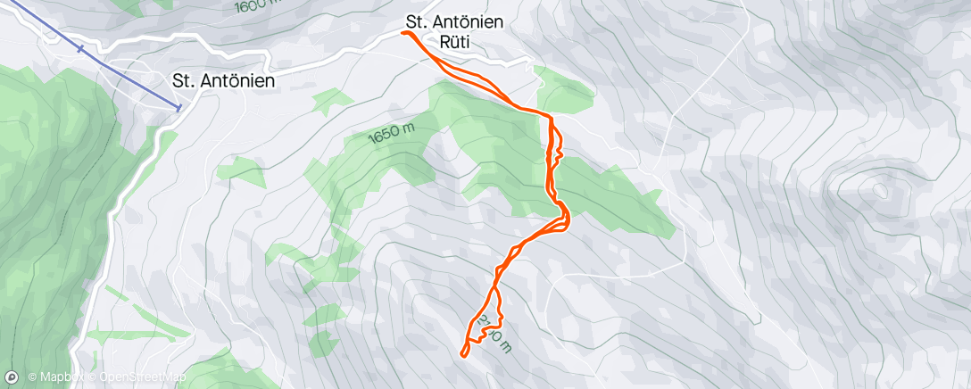 Mapa da atividade, Skitour am Morgen