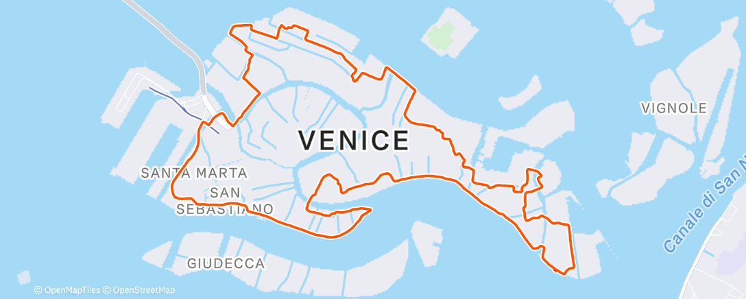 Map of the activity, Venezia