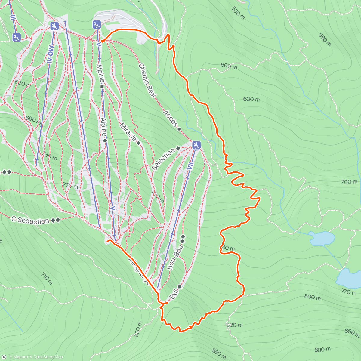 Map of the activity, Congelé mais worth it 🌄