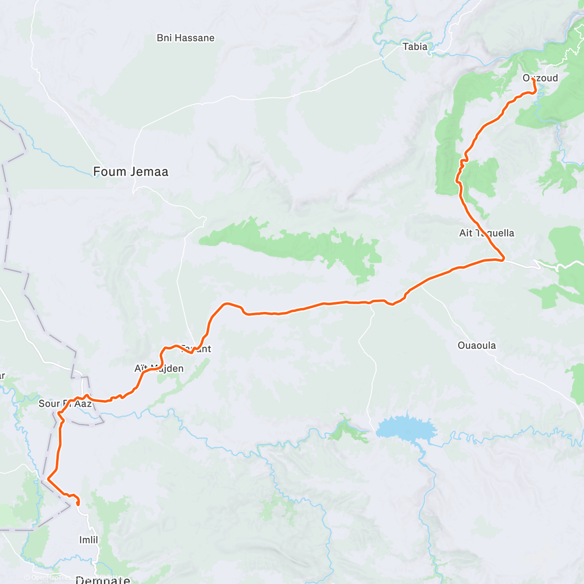 Map of the activity, Morocco J2