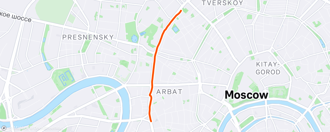 Map of the activity, Утренний забег